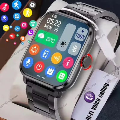 Smart Watch 2.01" HD Display – Bluetooth Call for Android/iOS