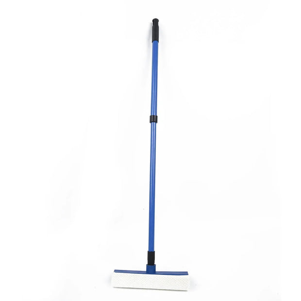 2-in-1 Telescopic Window Glass Cleaner Wiper Long Handle Sponge Brush Window Mop Squeegee Wiper Cleaning Squeegee Tool