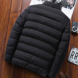 Men's winter jacket with stand collar, casual windbreaker coat