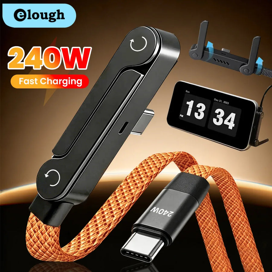 240W USB-C Fast Charging Cable – 240W capacity with digital display