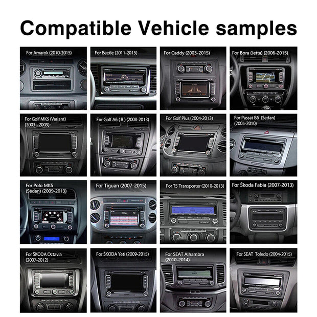 7 Inch Car Stereo MP5 Player Touch Creen BT AM/FM Radio Receiver With Android Auto Carplay For VW/Seat/Skoda/Passat/Golf/Polo