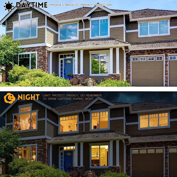 House Window Tint Privacy Film Anti Look Vinyl Mirror Foil Non Adhesive Car Glass Screen Stickers Rolls Heat UV Protection Tools