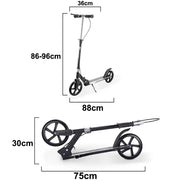 Portable Scooter Adult Scooter Foldable All-Iron Handbrake Scooter