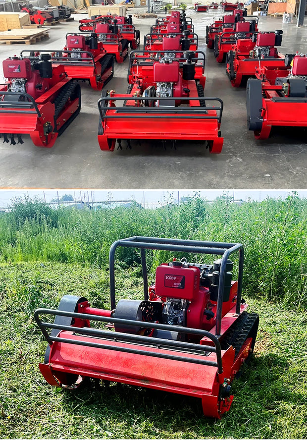 Customized Track-type All-terrain Zero-turn Remote-controlled Lawn Mower High Efficiency and Energy Saving