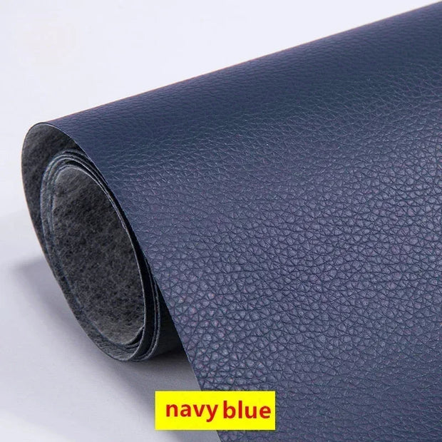 Self-adhesive Leather Repair Patch Wear-resistant Litchi Stria Leather Bed Sofa Seat Chair Fix Black Leather Sticker 250X137CM