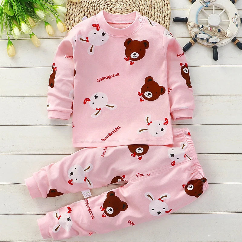Kids' Cotton Clothing Set – Autumn/Winter for Boys & Girls