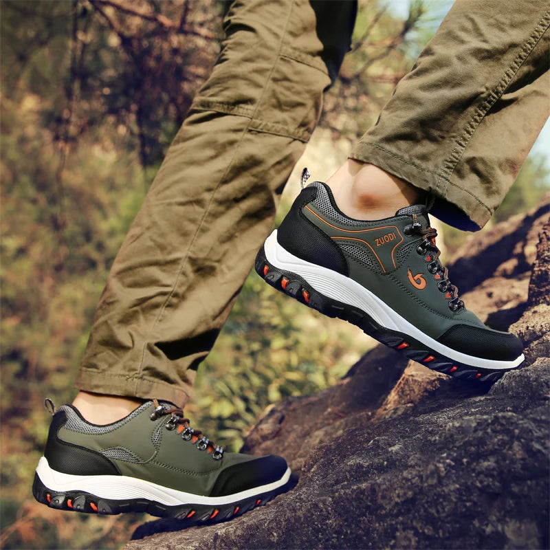 Men's Leather Casual Sneakers – Lightweight for All Seasons