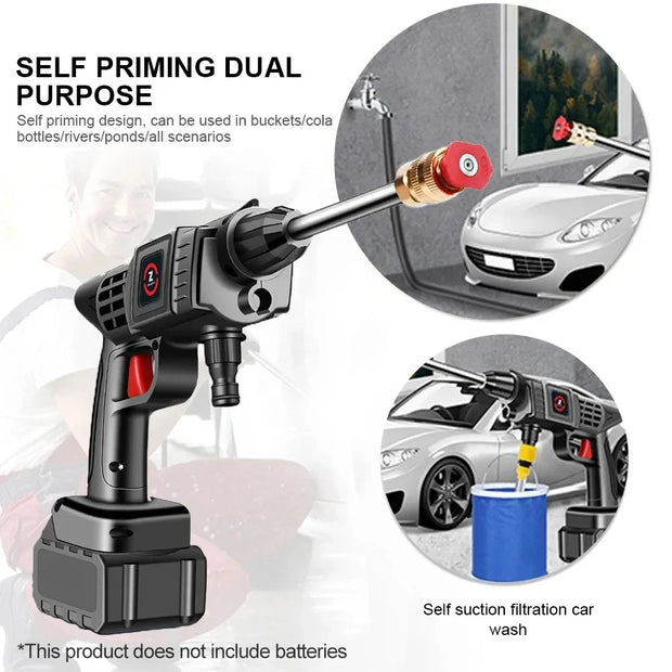 Cordless High Pressure Car Washer Spray Water Gun No Battery Foam Generator Portable Car Washing Machine For Home