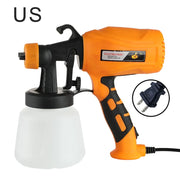 500W Portable Electric Spray Gun 900ml 300mm Household Paint Sprayer Flow Control Adjustable Nozzle for Furniture/Walls/Fences