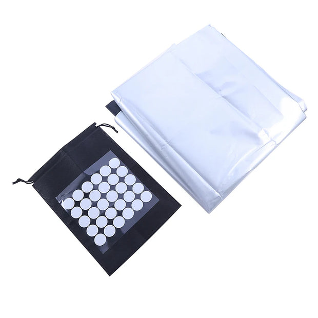 Removable 100% Light Blocking Darkest Window Cloth DIY Total Blackout Glass Privacy Darkening Window Tint Black Window Sticker