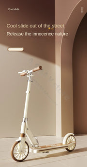 Children's Scooter, Foldable Bicycle, Large Children's Sliding Wheel, Campus Adult Two Wheel Scooter 5-15 years old