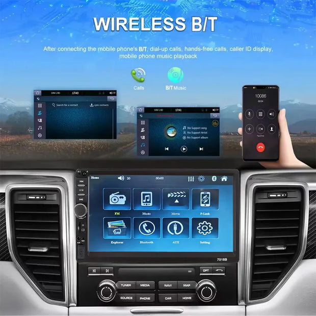 MTIJIEY 7inch 2din Radio Stereo Touch Screen Automotive Multimedia Bluetooth USB TF FM Radio Autoradio Car MP5 Player