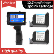 12.7mm 25.4mm Label Printer Handheld Inkjet Printer QR Bar Batch Code Date Number Logo Expiry Date Coding Machine Portable