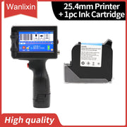 12.7mm 25.4mm Label Printer Handheld Inkjet Printer QR Bar Batch Code Date Number Logo Expiry Date Coding Machine Portable