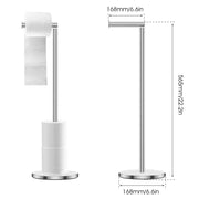 Freestanding Stainless Steel Toilet Paper Stand