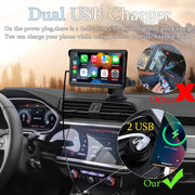 Car Radio Wireless CarPlay Android Auto Multimedia Video Player 7inch Portable Touch Screen With USB AUX For Rear View Camera