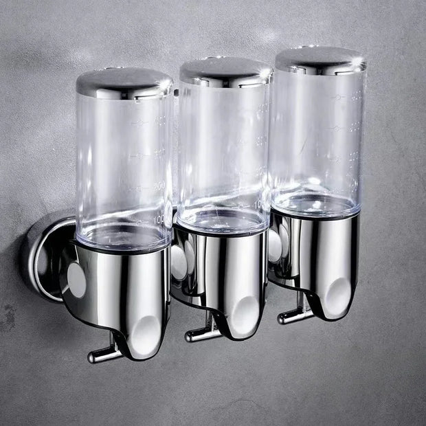Wall-Mounted Shampoo and Soap Dispenser