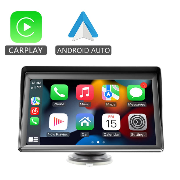 Car Radio Wireless CarPlay Android Auto Multimedia Video Player 7inch Portable Touch Screen With USB AUX For Rear View Camera