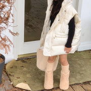 Winter Kids Thermal Boots Warm Girls Furry Hairy Ankle Boots Simple Fashion Children's Outdoor Snow Boots Non-slip Versatile