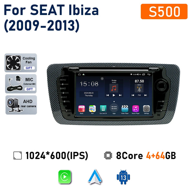 7" Touchscreen Car Stereo Head Unit For Seat Ibiza 6j 2009 - 2013 Multimedia Player GPS Navigation Carplay Android Auto Radio