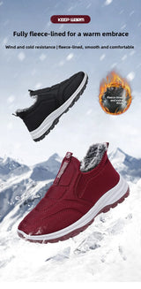 Women's Winter Snow Boots, Warm Lightweight Cotton, Non-Slip