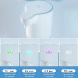 Automatic foam soap dispenser with four adjustable gears, liquid output time from 0.5 to 1.4 seconds with LED indicators