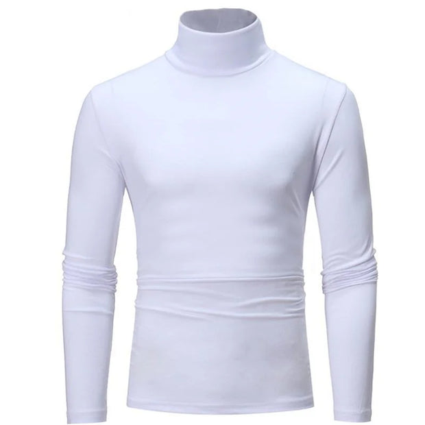 Thermal Underwear Tops Men Winter Clothes Thermal Shirt Autumn Men's Winter Tights High Neck Thin Slim Fit Long Sleeve T-shirt