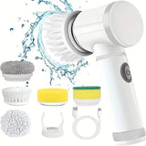 Cordless spin scrubber front view