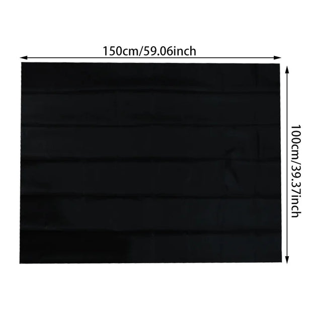 Removable 100% Light Blocking Darkest Window Cloth DIY Total Blackout Glass Privacy Darkening Window Tint Black Window Sticker