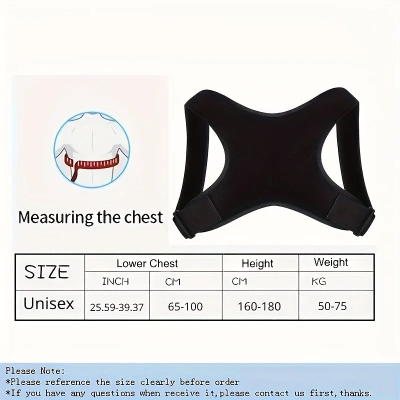 Adjustable Posture Corrector – Back Support Belt, Breathable, Non-Slip, Ergonomic