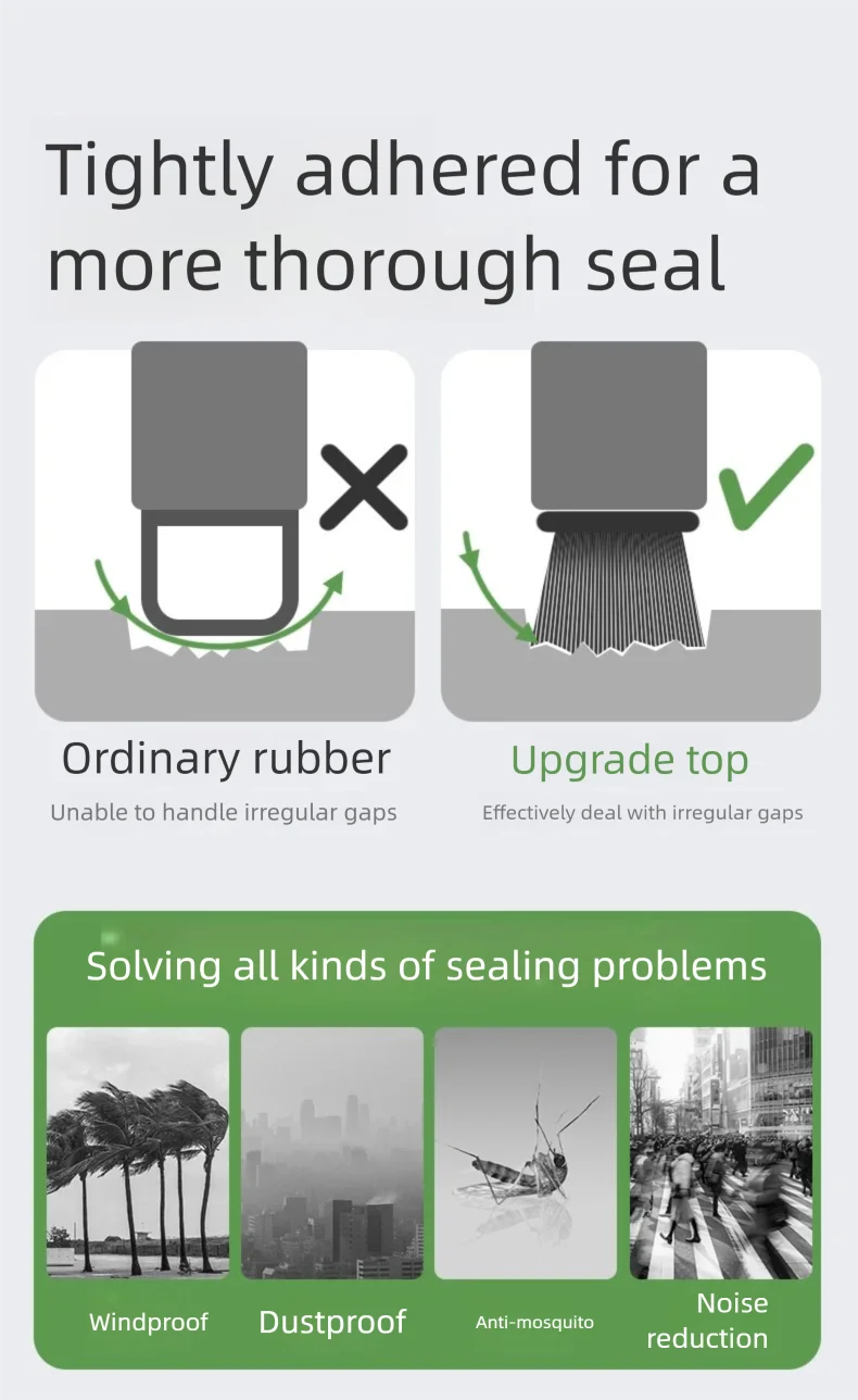 Sealing strip tightly adhered to door frame for a thorough seal