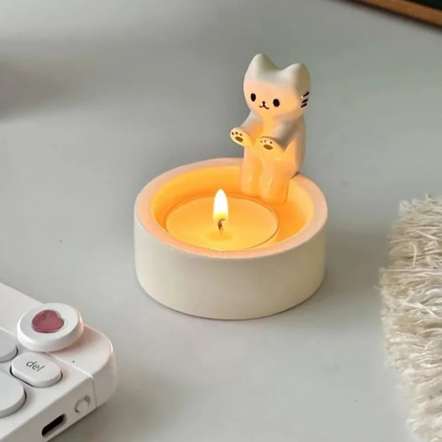 Cute Kitten Aromatherapy Candle Holder
