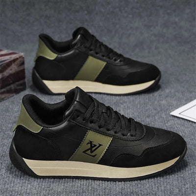 Men's Designer Sneakers – Soft Leather Sole, Anti-Slip