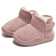 Winter Snow Boots For Children PU Leather Waterproof Kid's Plush Boots Thick Warm Cotton Shoes For Kids Boy's Girl's Warm Boots