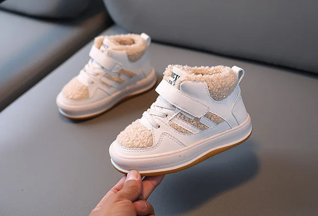 Winter Children Snow Boots for Boys Girls Fashion Kids Outdoor Sneakers Ankle Booties Warm Plush Running Sports Kids Shoes