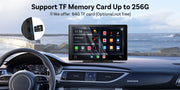 OTTOCAST CarPlay Screen 9.0" INCH 4K Car Touch Screen Wireless Carplay Android Auto Radio DVR GPS Video Built-in Youtube Netflix