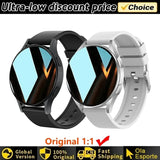 Two Women's Smart Watch 6 smartwatches, black and silver, with promotional text about discount price