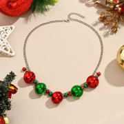 Sweet Necklace Christmas Bell Jewelry Set Earrings Jewelry Accessories Xmas Clavicle Chain Alloy Bracelet Gift
