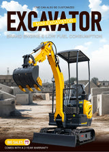 1.5 Ton Mini Excavator – Compact Micro Digger with Custom Colors for Greenhouse & Farm
