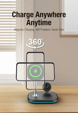 3-in-1 Wireless Charging Station – Fast Charge Phone, Watch & Earbuds