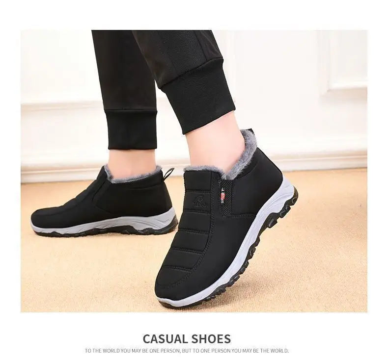 Men's Winter Casual Shoes – Warm Cotton, Chunky Sole