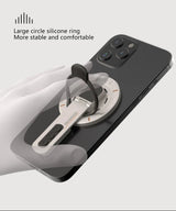 Magnetic Phone Stand for Desk – Double-Sided Rotating Holder for iPhone 17/16, MagSafe