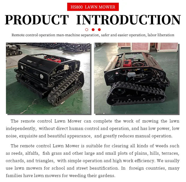 Customized remote-controlled robot lawn mower 550mm fully automatic lawn trimmer four-wheel drive