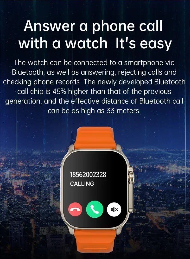 Smart Watch 9 Ultra Gen 2, NFC Bluetooth Call, 2.2-Inch Display