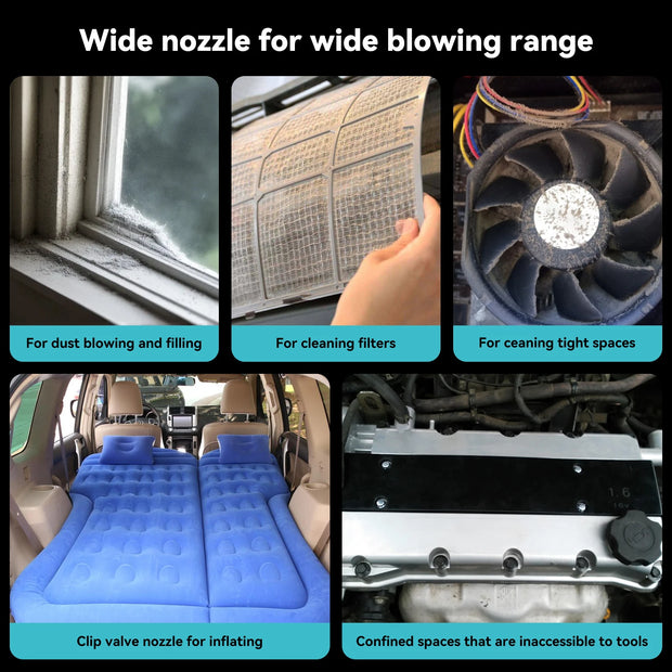 Cordless Electric Air Blower Turbo Jet Rechargeable Handheld Garden Leaf Blower Dust Blowing Tool For Makita 18V Battery