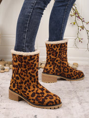 Winter Snow Boots for Women Warm Comfortable Women's Boots Mid-length Thick-heeled High-heeled Women's Cotton Shoes Botas Mujer