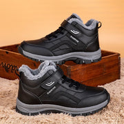 Winter Boots for Men New Waterproof PU Leather Warm Snow Ankle Boots Outdoor Warm plush Non-slip Work High-top Casual Shoes