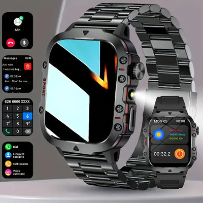 Smart Watch with LED Light – Wireless Calling, Multi-Sport Modes