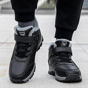 Winter Boots for Men New Waterproof PU Leather Warm Snow Ankle Boots Outdoor Warm plush Non-slip Work High-top Casual Shoes