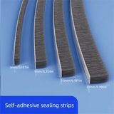 Self-adhesive sealing strips with measurements on a blue background
